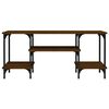 vidaXL TV-benk brun eik 102x35x45,5 cm konstruert tre