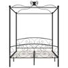 vidaXL Himmelsengeramme svart metall 180x200 cm