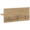 vidaXL Vegghengt kleshenger Veggmontert Artisan Eik 40 x 10,5 x 18 cm