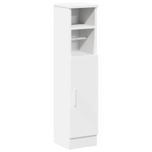 vidaXL Baderomsskap med rulleholder hvit 20,5x22x90 cm
