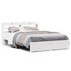 vidaXL Sengeramme med hodegavl hvit 120x190 cm heltre furu