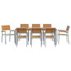 vidaXL Hage Spisegruppe 7 pcs Gr&aring; Solid akasietre