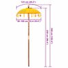 vidaXL Balinesisk Parasol Gul 95 x 95 x 260 cm
