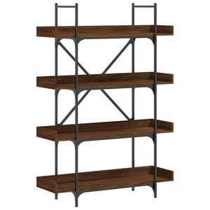 vidaXL Bokhylle 3 etasjer brun eik 100x33x145,5 cm konstruert tre