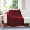 vidaXL Kastteppe Bordeaux R&oslash;d 150 x 200 cm Fleece