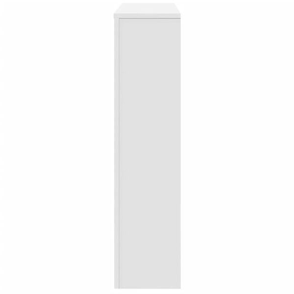 vidaXL Radiatordeksel hvit 175x20x82 cm konstruert tre