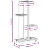vidaXL Blomsterstativ med hjul 4 etasjer 44x23x80 cm hvit jern