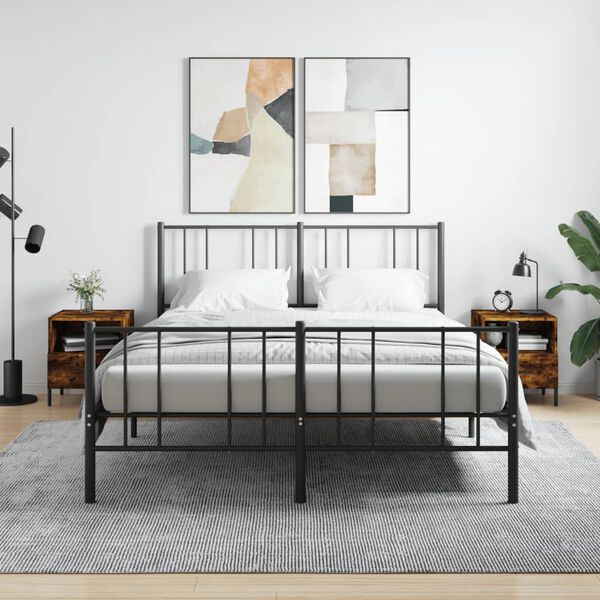 vidaXL Nattbord 2 stk r&oslash;kt eik 40x35x47,5 cm konstruert tre