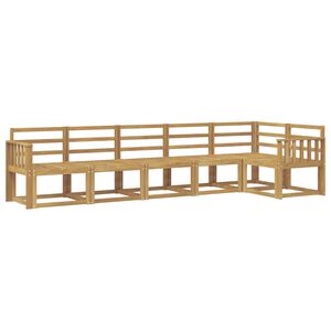 vidaXL Utend&oslash;rs sofa-sett 6 pcs Hvit Solid akasietre