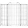 vidaXL Gabionkurver buede 3 stk 200x50x160/180 cm galvanisert jern