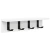 vidaXL Vegghengt kleshenger Veggmontert Hvit 40 x 10,5 x 10,5 cm