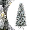 vidaXL Kunstig juletre Hvit 240 cm PVC og plast og st&aring;l og PE