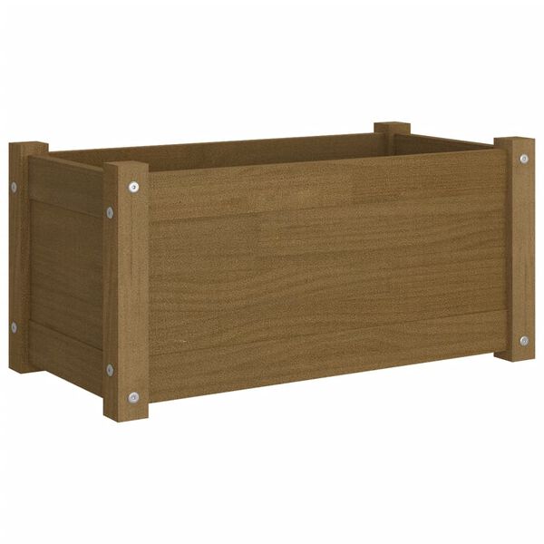 vidaXL Plantekasser 2 stk honningbrun 60x31x31 cm heltre furu