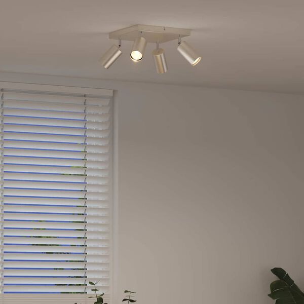 vidaXL Takspot med s&oslash;kelys Nikkel 26 x 26 x 16,5 cm Metall