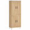 vidaXL Highboard sonoma eik 69,5x34x180 cm konstruert tre