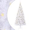 vidaXL Kunstig juletre med 300 LED med stativ Hvit 210 cm PVC og st&aring;l