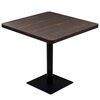 vidaXL Bistrobord MDF og st&aring;l firkantet 80x80x75 cm m&oslash;rk aske