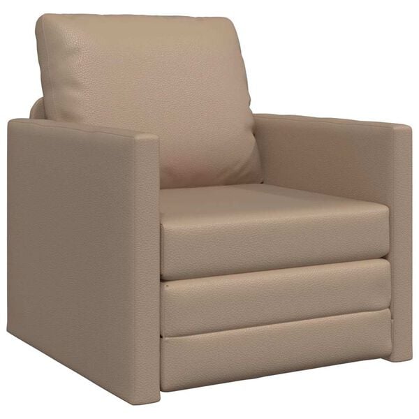 vidaXL Sofa seng Cappuccino 74 x 77 x 81 cm Kunstig lær