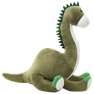 vidaXL Lekebrontosaurus i plysj gr&oslash;nn