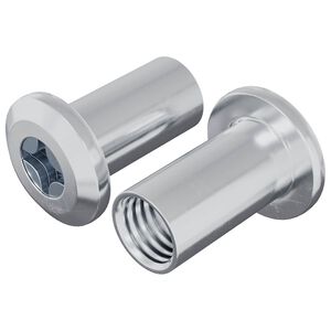vidaXL L&aring;semutter 2 pcs Nikkel M6 x 25 mm St&aring;l