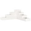 vidaXL Hageplantekasse 4 etasjer 80,5x79x36 cm hvit heltre furu