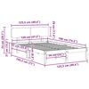 vidaXL Sengestamme med hodegjerde Vokset Brun 120 x 190 cm Massiv furu