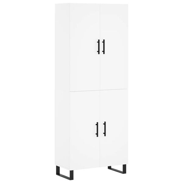 vidaXL Highboard hvit 69,5x34x180 cm konstruert tre