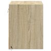 vidaXL Vegghengte nattbord med LED-lys 2 stk sonoma eik