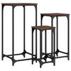 vidaXL Stablebare sidebord 3 stk brun eik konstruert tre