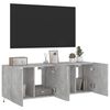 vidaXL Vegghengte TV-benker med LED-lys 2 stk betonggrå 60x35x41 cm