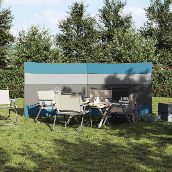 vidaXL Vindskjerm for camping bl&aring; 340x130 cm vanntett