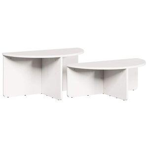 vidaXL Kaffebord 2 stk. Hvit 79 x 39,5 x 40 cm Heltre furu