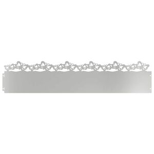 vidaXL Plenkanter 10 stk. 103 x 0,05 x 22 cm Galvanisert st&aring;l S&oslash;lv