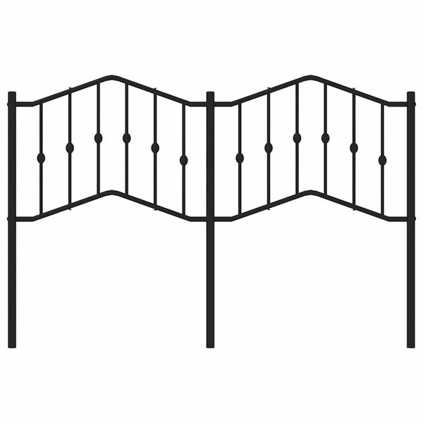 vidaXL Sengegavl i metall svart 150 cm