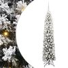 vidaXL Kunstig juletre med LED-lys Gr&oslash;nn og hvit 180 cm PVC og plast
