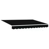 vidaXL Uttrekkbar markise Svart 350 x 250 cm Polyester og aluminium