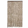 vidaXL Fluegardin beige og brun 118x220 cm chenille
