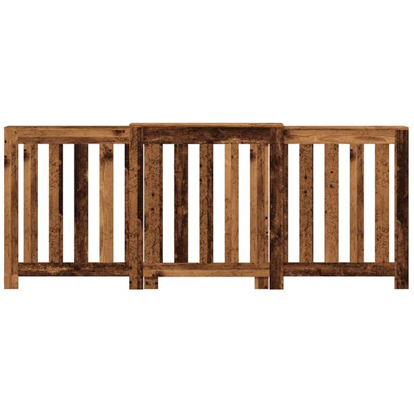 vidaXL Radiatordeksel gammelt tre 205x21,5x83,5 cm konstruert tre