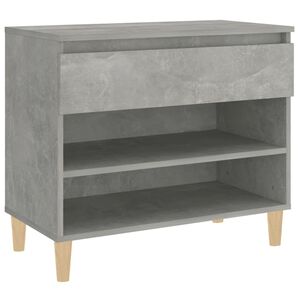 vidaXL Skoskap betonggr&aring; 70x36x60 cm konstruert tre