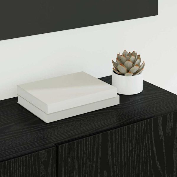 vidaXL TV-skap Veggmontert 4 pcs Svart Eik Konstruert tre