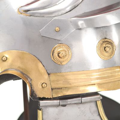 vidaXL Romersk soldathjelm antikk replika LARP sølv stål