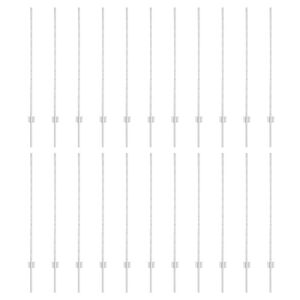 vidaXL Gjerdep&aring;le 22 pcs s&oslash;lv 160 cm St&aring;l