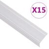 vidaXL Trappeneser L-form 15 stk aluminium 100 cm s&oslash;lv