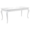 vidaXL Spisebord 179x89x81 cm h&oslash;yglans hvit