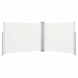 vidaXL Uttrekkbar sidemarkise 140x1000 cm kremhvit