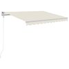 vidaXL Automatisk uttrekkbar markise 300x250 cm kremhvit