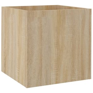 vidaXL Plantekasse sonoma eik 40x40x40 cm konstruert tre