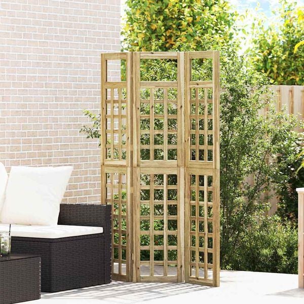 vidaXL Personvernsvegg Honning brun 121 x 180 cm Massiv furu