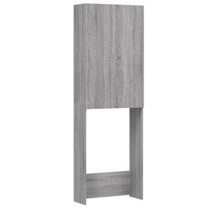 vidaXL Vaskemaskinskap gr&aring; sonoma eik 64x25,5x190 cm