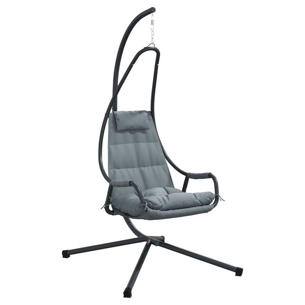 vidaXL Hengende eggeformet stol Antrasitt 94 x 107 x 196.5 cm Stål